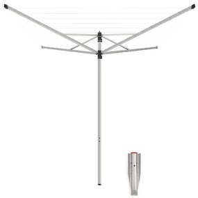 Brabantia 1008302 Πτυσσόμενη Απλώστρα από Μέταλλο Lift-O-Matic SplitPole 40m Metallic Grey