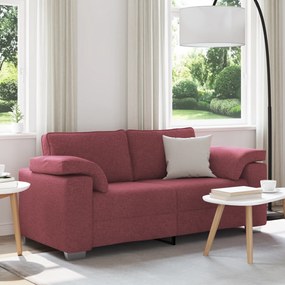 vidaXL Καναπές Loveseat Κόκκινος 140εκ Ύφασμα