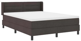 vidaXL Κρεβάτι box spring με στρώμα με στρώμα Σκούρο Καφέ 160 x 200 cm