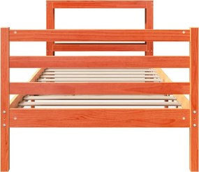 vidaXL Σκελετός Κρεβ. Χωρίς Στρώμα Καφέ Κεριού 100x200 εκ Μασίφ Πεύκο