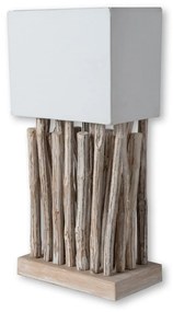 Table Lamp S Line Ξύλινο Με Κλαδιά Whitewashed SS67-0091