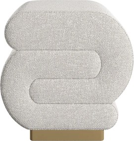 Πουφ Σκαμπό Κρέμα SALLY 42x40x42