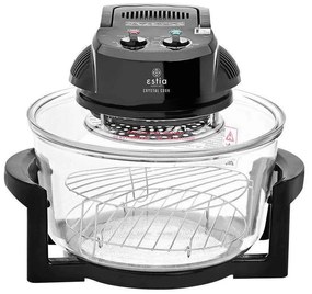 Φουρνάκι Ρομπότ Crystal Cook 06-16555 38x33x32cm 1400W 12Lt Black Estia Γυαλί