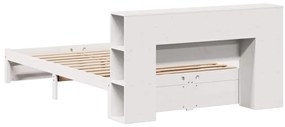 vidaXL Κρεβάτι Βιβλιοθήκη Χωρίς Στρώμα 160x200 εκ Μασίφ Ξύλο Πεύκου