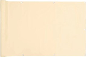 vidaXL Περίφραξη Μπαλκονιού Προστατευτική Κρεμ 500x120 εκ. από PVC