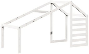 vidaXL Οροφή Κρεβατιού Παιδική Λευκό 188x82x113 εκ. Μασίφ Ξύλο Πεύκου