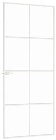 vidaXL Εσωτερική Πόρτα Λευκή 83x201,5 εκ. Ψημένο Γυαλί&Λεπτό Αλουμίνιο