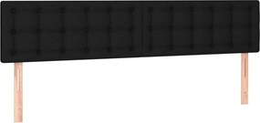 vidaXL Κρεβάτι Boxspring με Στρώμα &amp; LED Μαύρο 160x200 εκ. Υφασμάτινο