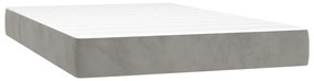 vidaXL Στρώμα με Pocket Springs Ανοιχτό Γκρι 120x200x20 εκ. Βελούδινο