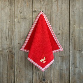 Πετσέτα Κουζίνας Πασχαλινή Bunny Red Nima 40x40cm 100% Cotton