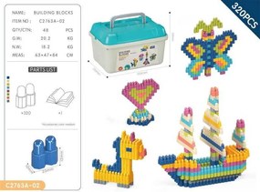 Σετ κατασκευών DIY με τουβλάκια - 320pcs - C2763A-02DIY - 917502