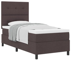 vidaXL Κρεβάτι με Σπαστό Στρώμα Σκούρο Καφέ 80x200 εκ. Ύφασμα
