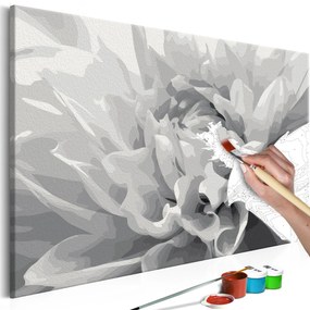 Πίνακας για να τον ζωγραφίζεις - Black &amp; White Flower 60x40