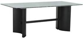 Τραπεζαρία Home ESPRIT Μαύρο Πράσινο Μέταλλο 200 x 100 x 76 cm