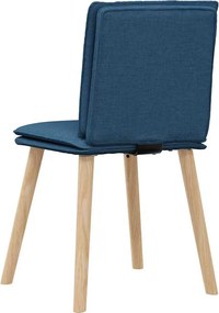 vidaXL Καρέκλες Τραπεζαρίας 6 τεμ. Μπλε Υφασμάτινες