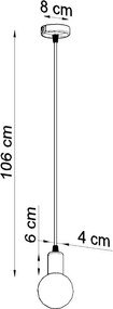 Κρεμαστό φωτιστικό EDISON μαύρο/ατσάλι/1xmax 15W LED