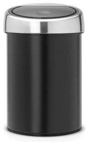Brabantia 647214 Καλαθάκι Μπάνιου Touch Bin 3L, Matt Black
