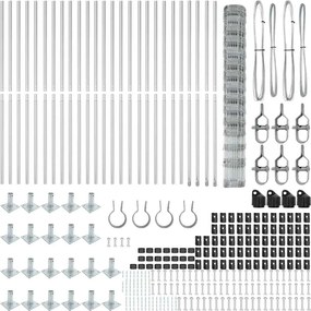 vidaXL Στύλος Περιφράξεων Γαλβανισμένο 50 x 1,6 m Ατσάλι