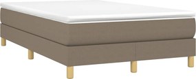 vidaXL Κρεβάτι Boxspring με Στρώμα Taupe 120x190 εκ. Υφασμάτινο