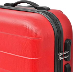 vidaXL Σετ Βαλιτσών Καμπίνας Τροχήλατες 3 Τεμ. Κόκκινες 45,5/55/66 εκ.