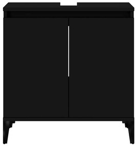 vidaXL Ντουλάπι Νιπτήρα Μαύρο 58x33x60 εκ. Επεξεργασμένο Ξύλο
