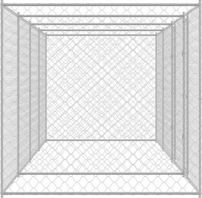 vidaXL Κλουβί σκύλου Ασημί 800 x 200 x 200 εκ. Επικαλυμμένος Χάλυβας
