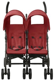 vidaXL Καρότσι Διδύμων Κόκκινο Ατσάλινο