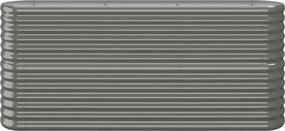 vidaXL Ζαρντινιέρα Γκρι 152x40x68 εκ. Γαλβανισμένος χάλυβας
