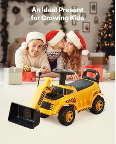 VEVOR Ride On Push Car 25 kg Excavator Push Car with Under-seat Storage