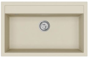 Helika Quadro SQQ 103 Ένθετος Γρανιτένιος Νεροχύτης Μ79.5xΠ50.5cm Εκρού