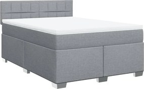 vidaXL Κρεβάτι Boxspring με Στρώμα Αν. Πράσινο 160x200εκ Υφασμάτινο
