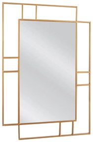 Καθρέπτης Τοίχου ARWEN Χρυσό Μέταλλο/Γυαλί 90x2x68cm