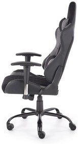 ΚΑΡΕΚΛΑ ΓΡΑΦΕΙΟΥ / GAMER CAIN ΜΑΥΡΟ / ΓΚΡΙ 69x62x127-134cm