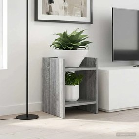 vidaXL Βάση φυτών με ράφι Γκρι Σονομά 30 x 30 x 40 cm