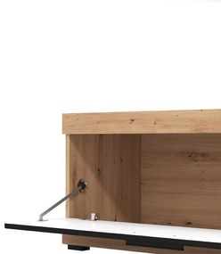 Έπιπλο Τηλεόρασης Remo Artisan Oak - Μαύρο Μάτ 162x41x43 εκ.