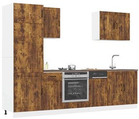 vidaXL Σετ Ντουλάπια Κουζίνας 7 Τεμαχίων Lucca Επεξεργασμένο Ξύλο