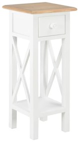 vidaXL Τραπεζάκι Βοηθητικό Λευκό 27 x 27 x 65,5 εκ. Ξύλινο