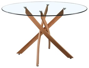 Liberta ETERNO ΤΡΑΠΕΖΙ ΔΙΑΦΑΝΟ 120x120xH75cm 120x120xH75cm 02-0657