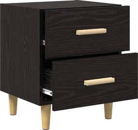 vidaXL Ντουλάπι κρεβατιού Μαύρη Οξυά 40 x 35 x 47.5cm
