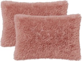 vidaXL Κάλυμμα Μαξιλαριού 2 pcs HEERLEN Ροζ 40 x 60 cm PV Φλίς