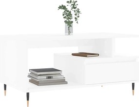 vidaXL Τραπεζάκι Σαλονιού Λευκό 90 x 49 x45 εκ. από Επεξεργασμένο Ξύλο