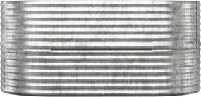 vidaXL Ζαρντινιέρα Ασημί 152x80x68 εκ. Γαλβανισμένος χάλυβας