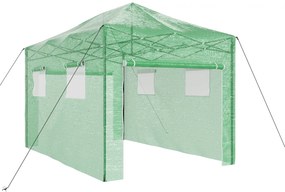 vidaXL Θερμοκήπιο με στέγη Πράσινο 280 x 410 x 315 εκ Ατσάλι
