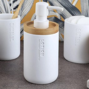 Δοχείο Κρεμοσάπουνου 280ml (Φ7.5x17) T-D White/Bamboo 62101210