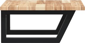 vidaXL Ράφι Νιπτήρα Τοίχου από Ατσάλι / Μασίφ Ξύλο Ακακίας