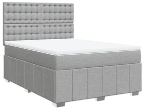 vidaXL Κρεβάτι Boxspring με Στρώμα Αν. Πράσινο 160x200εκ Υφασμάτινο