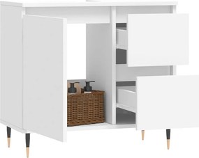 vidaXL Ντουλάπι Μπάνιου Λευκό 65 x 33 x 60 εκ. από Επεξεργασμένο Ξύλο