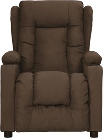 vidaXL Πολυθρόνα Ανακλινόμενη Καφέ Υφασμάτινη