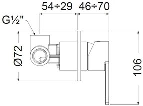 Μίκτης εντοιχισμού μιας εξόδου Armando Vicario Glam