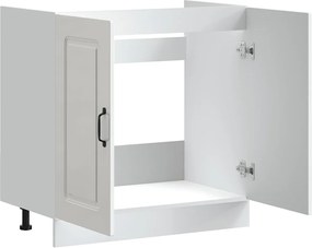 vidaXL Ντουλάπι βάσης νεροχύτη Kalmar Γυαλιστ. Λευκό 80x46x81,5 εκ.